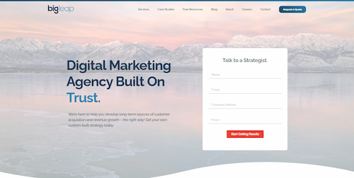 bigleap.com ChatGPT ad — SEO, Content Marketing & PPC Digital Marketing in Translation & Interpretation Services