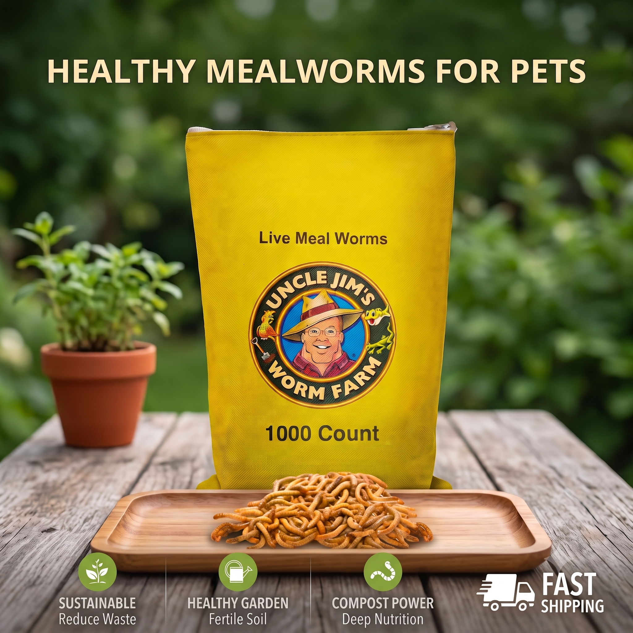 UNCLE JIMS WORM FARM ChatGPT ad — Buy Live Mealworms Online