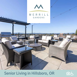 Merrill Gardens at Hillsboro ChatGPT ad — Senior Living with Care