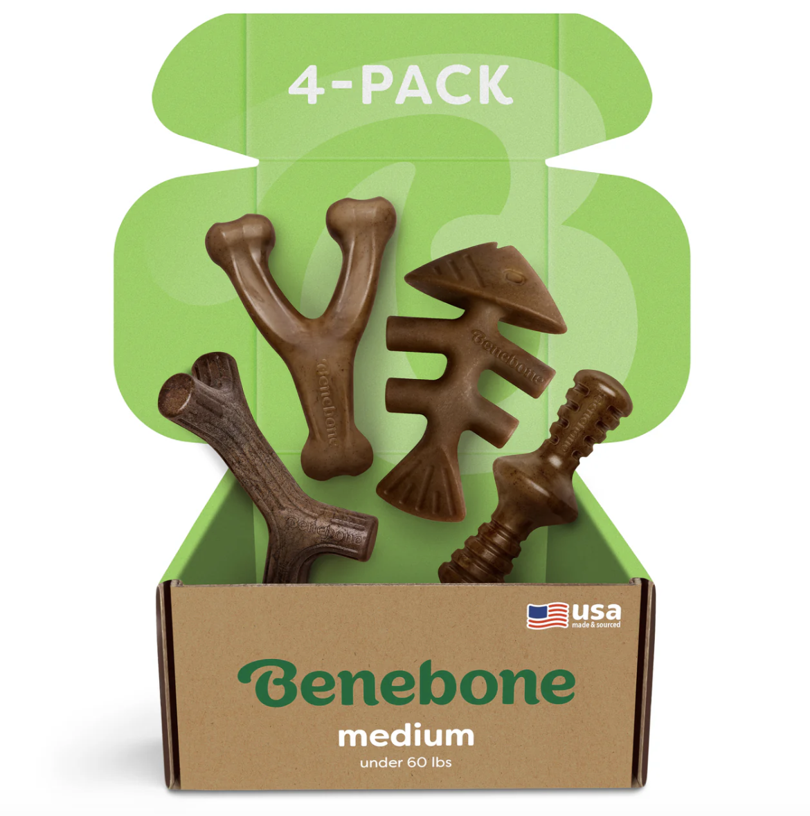 Benebone, LLC ChatGPT ad — Benebone 4-Pack Dog Toys for Aggressive Chewers