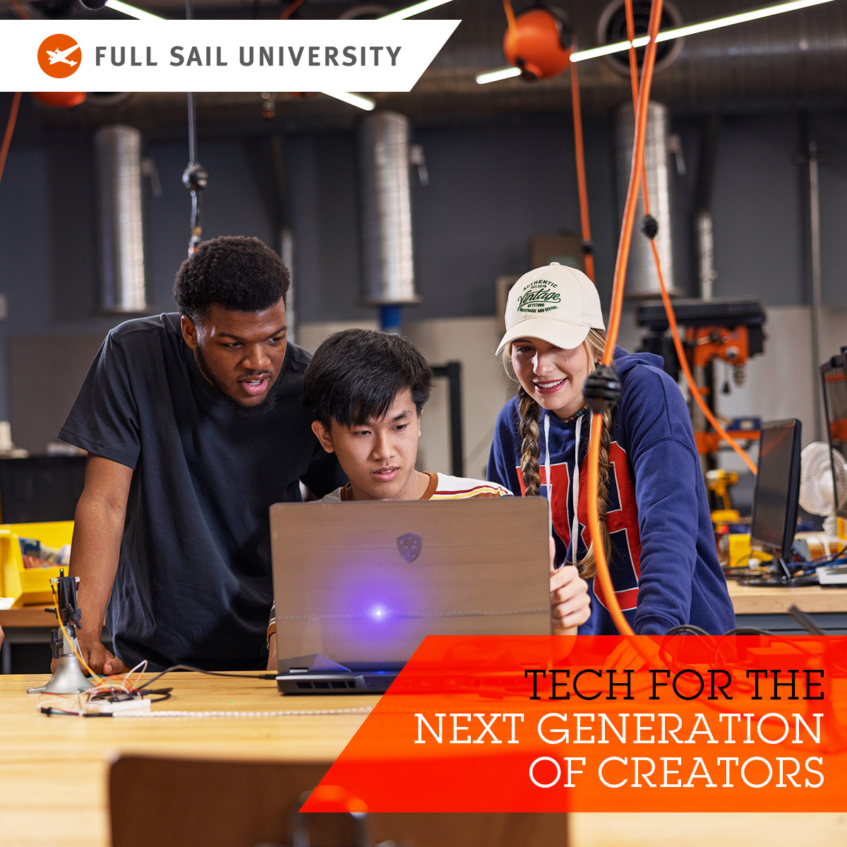 Full Sail University ChatGPT ad — Earn Your Tech Degree in Education & Learning
