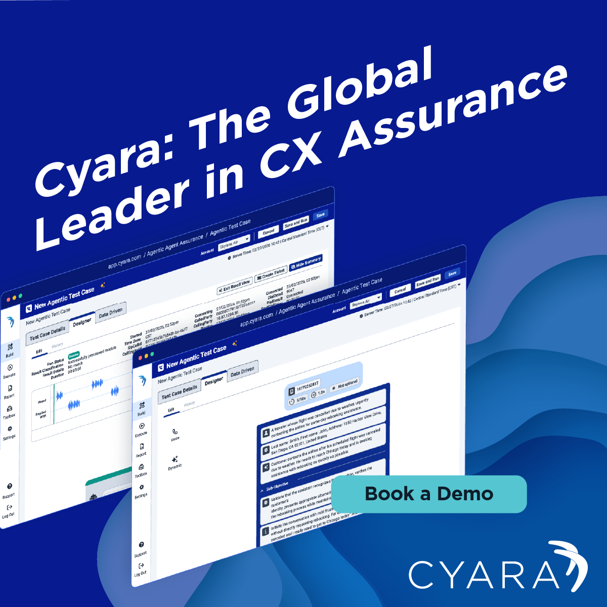 Cyara ChatGPT ad — Eradicate Bad CX Before Customers Feel It in Business Consulting