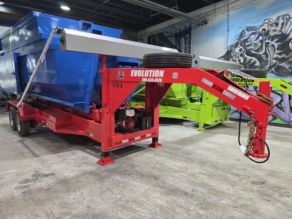 Evolution Weldings & Fabrication ChatGPT ad — Premium Roll-Off Trailers, Factory Direct