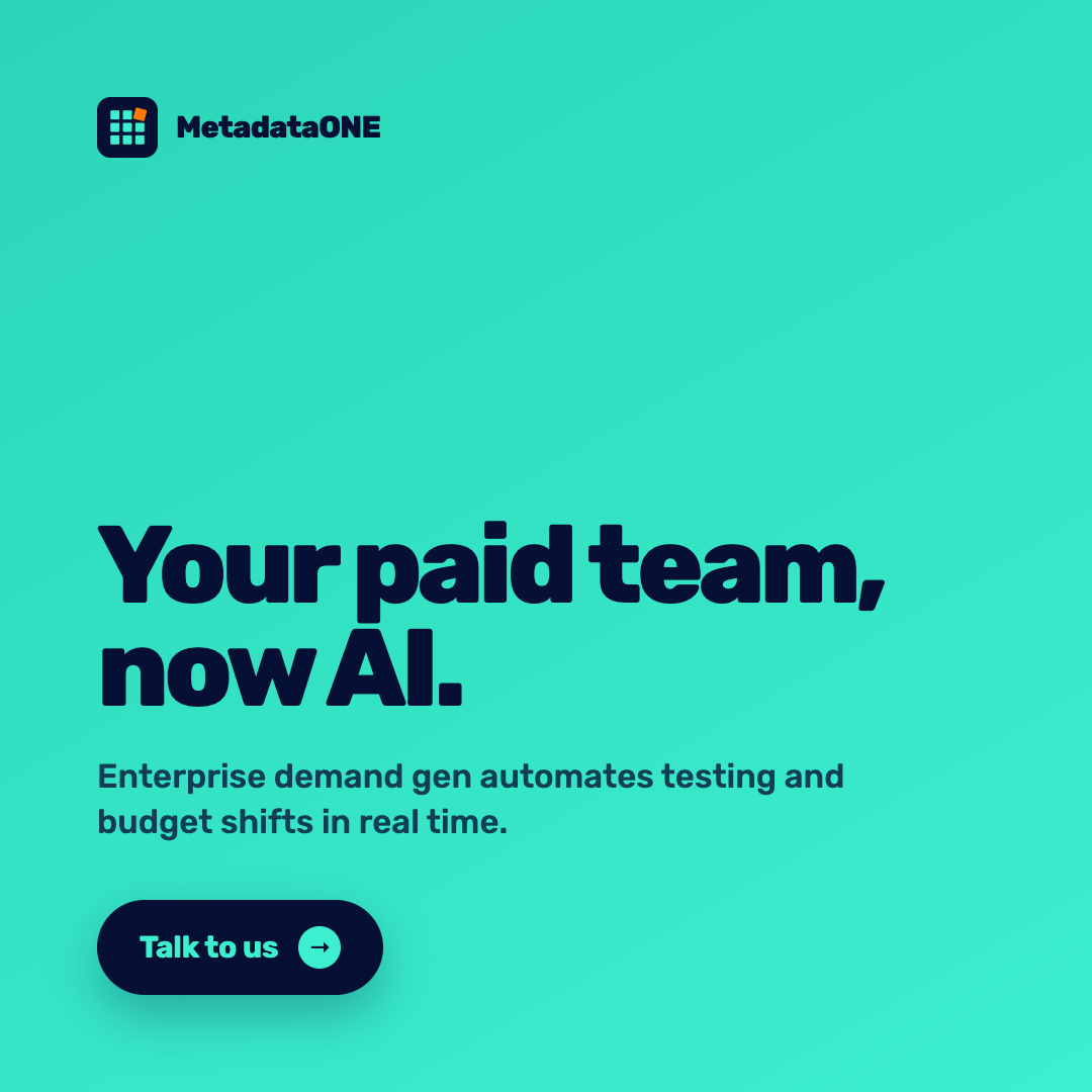 Metadata Inc ChatGPT ad — Your Paid Team, Now AI
