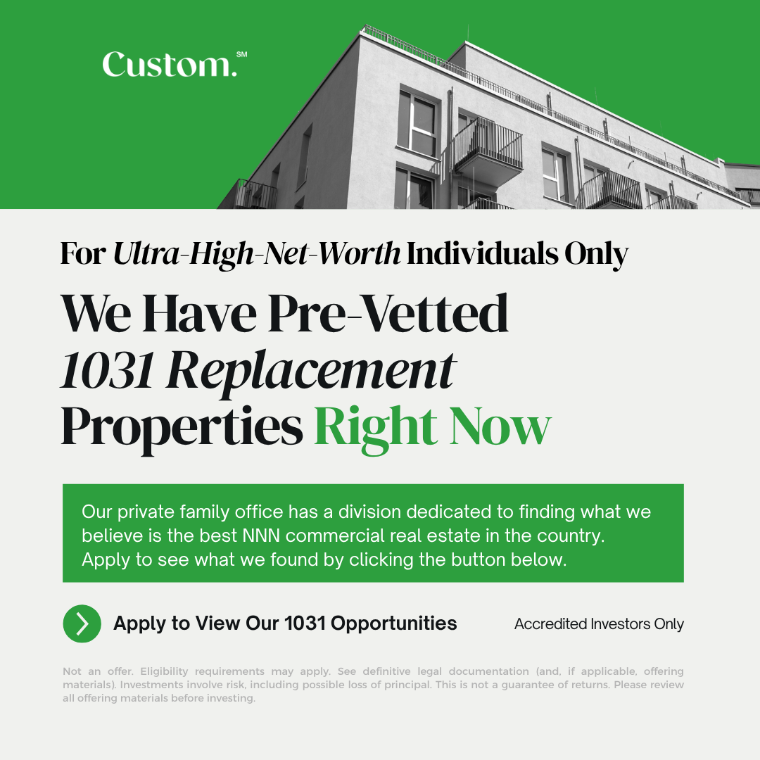 Custom Capital Strategies, Inc. ChatGPT ad — Need a 1031 Replacement Property?