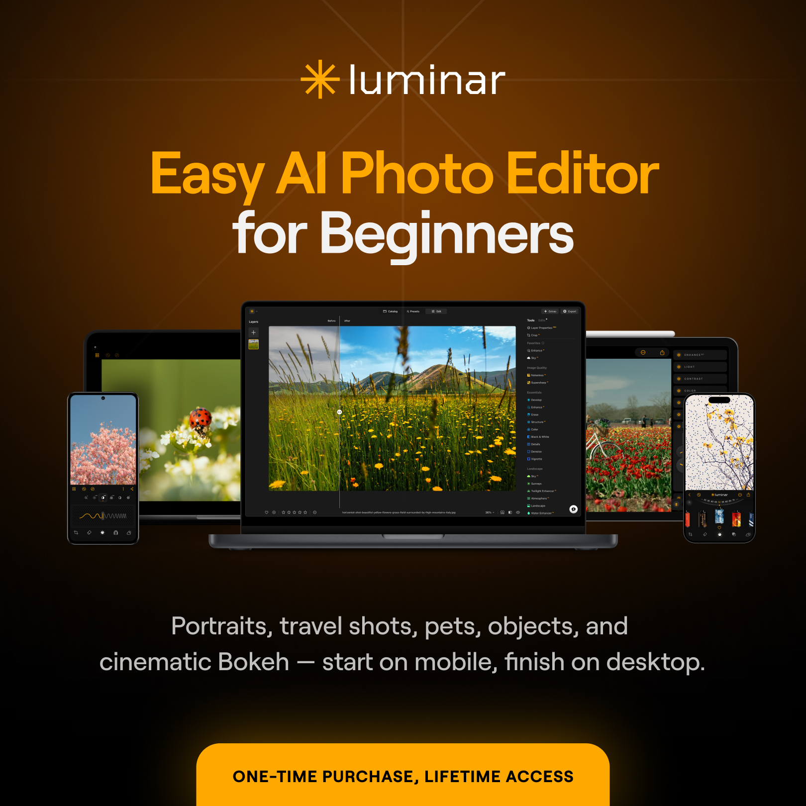 Skylum ChatGPT ad — Beginner-friendly photo editor for easy results in E-commerce & Retail
