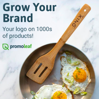 PromoLeaf ChatGPT ad — Your Logo on Any Product