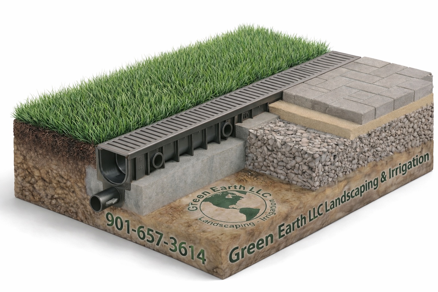 green-earthllc.com ChatGPT ad — Patio Drainage Solution in Custom Inground Swimming Pool Design & Construction