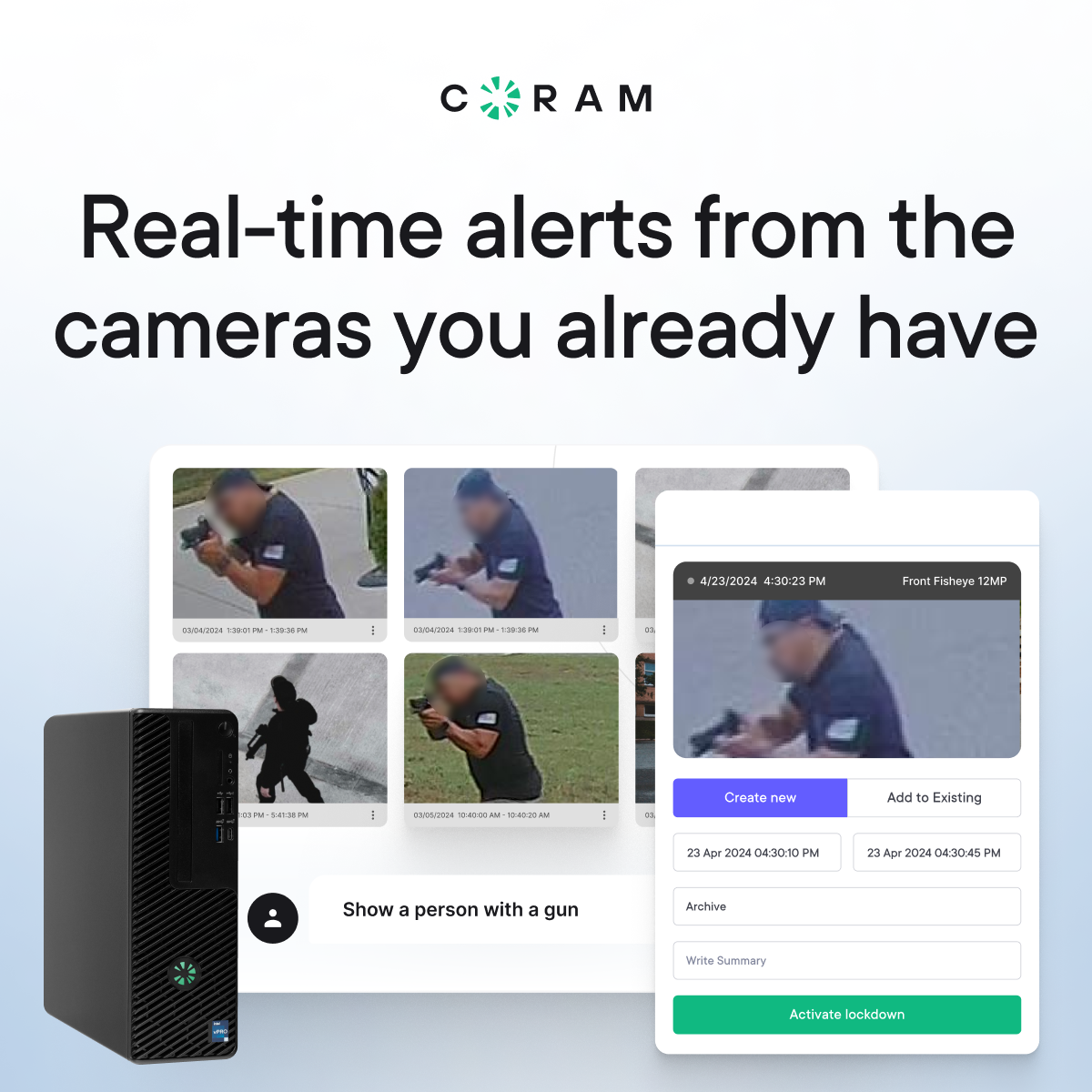Coram AI ChatGPT ad — AI Cloud NVR — 10-Minute Setup