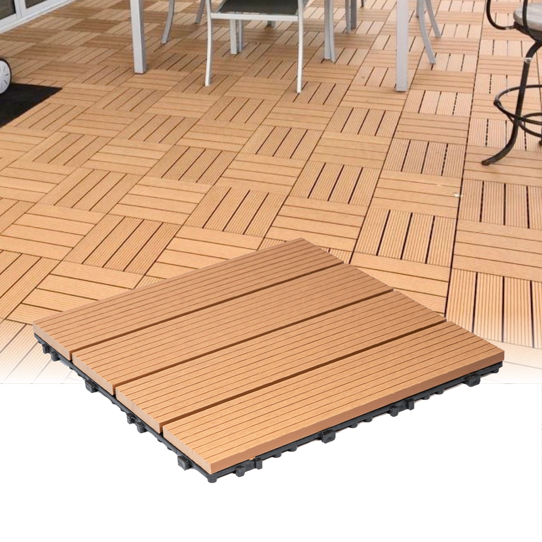 DECKO USA ChatGPT ad — DECKO Premium DECK Tiles in Fence, Deck & Patio Construction & Repair