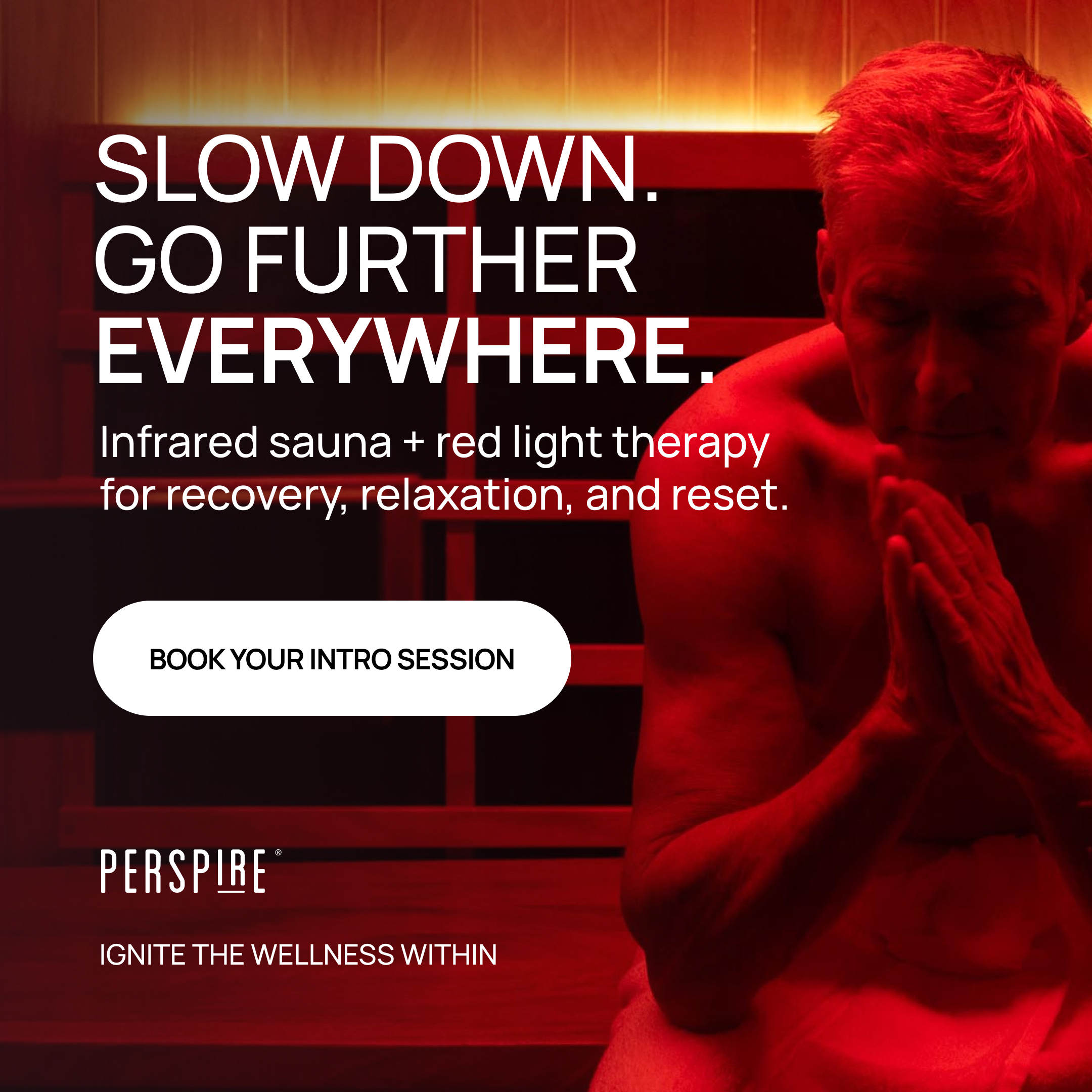 Perspire Sauna ChatGPT ad — Infrared Sauna Sessions Near You