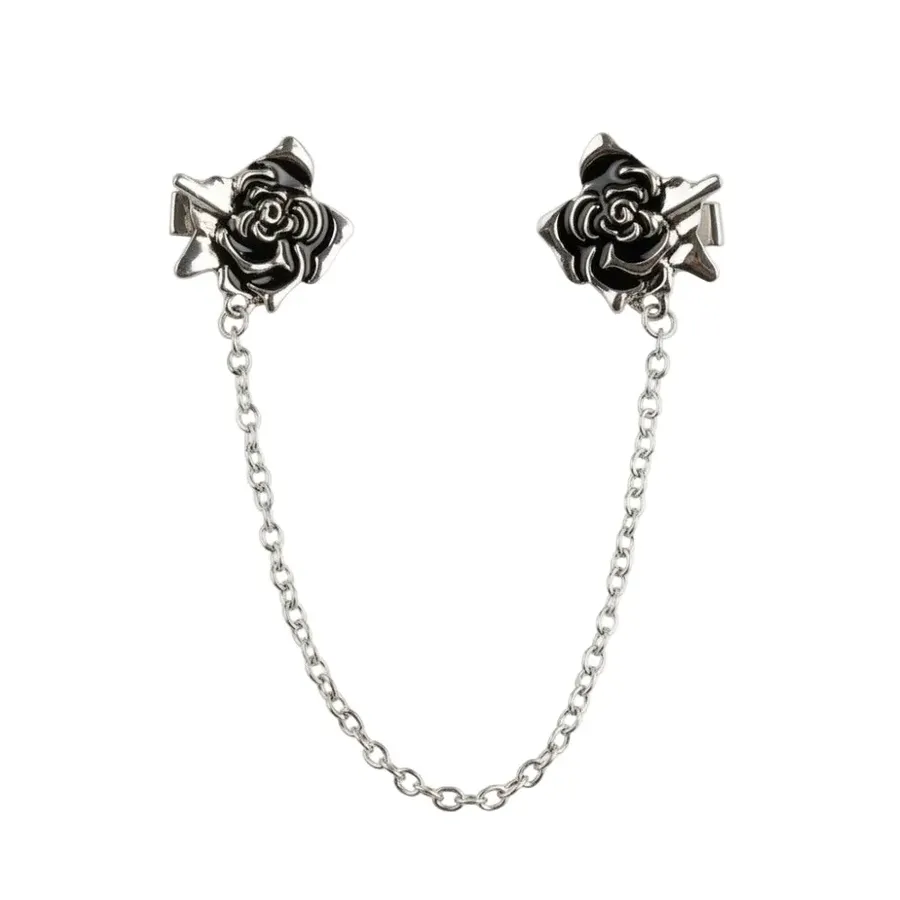 Suits Outlets ChatGPT ad — Black Rose Floral Design Single Chain Brooch - ... in Wedding Florists & Floral Design Studios