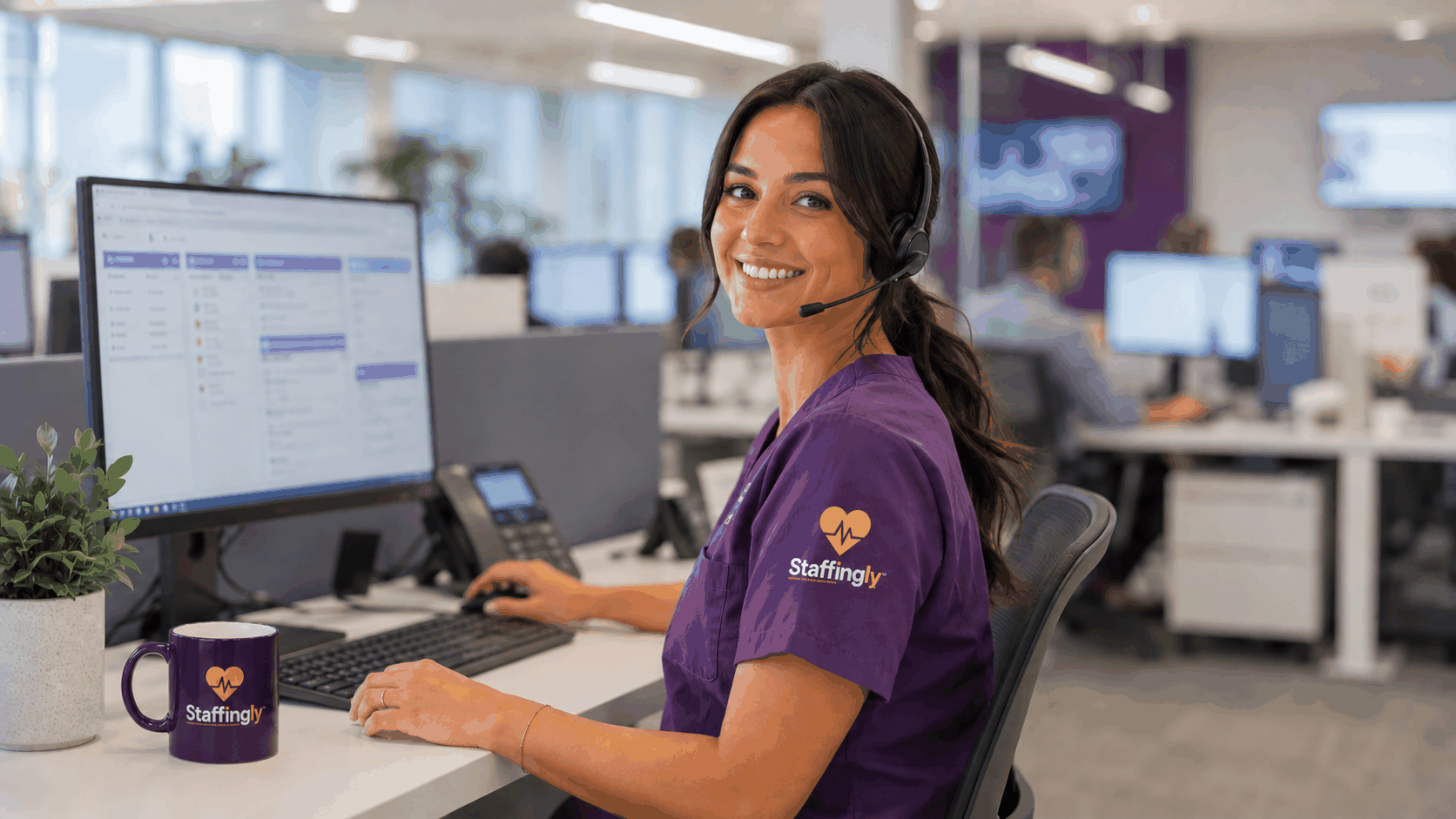 Staffingly Inc ChatGPT ad — Virtual Assistant for Primary Care