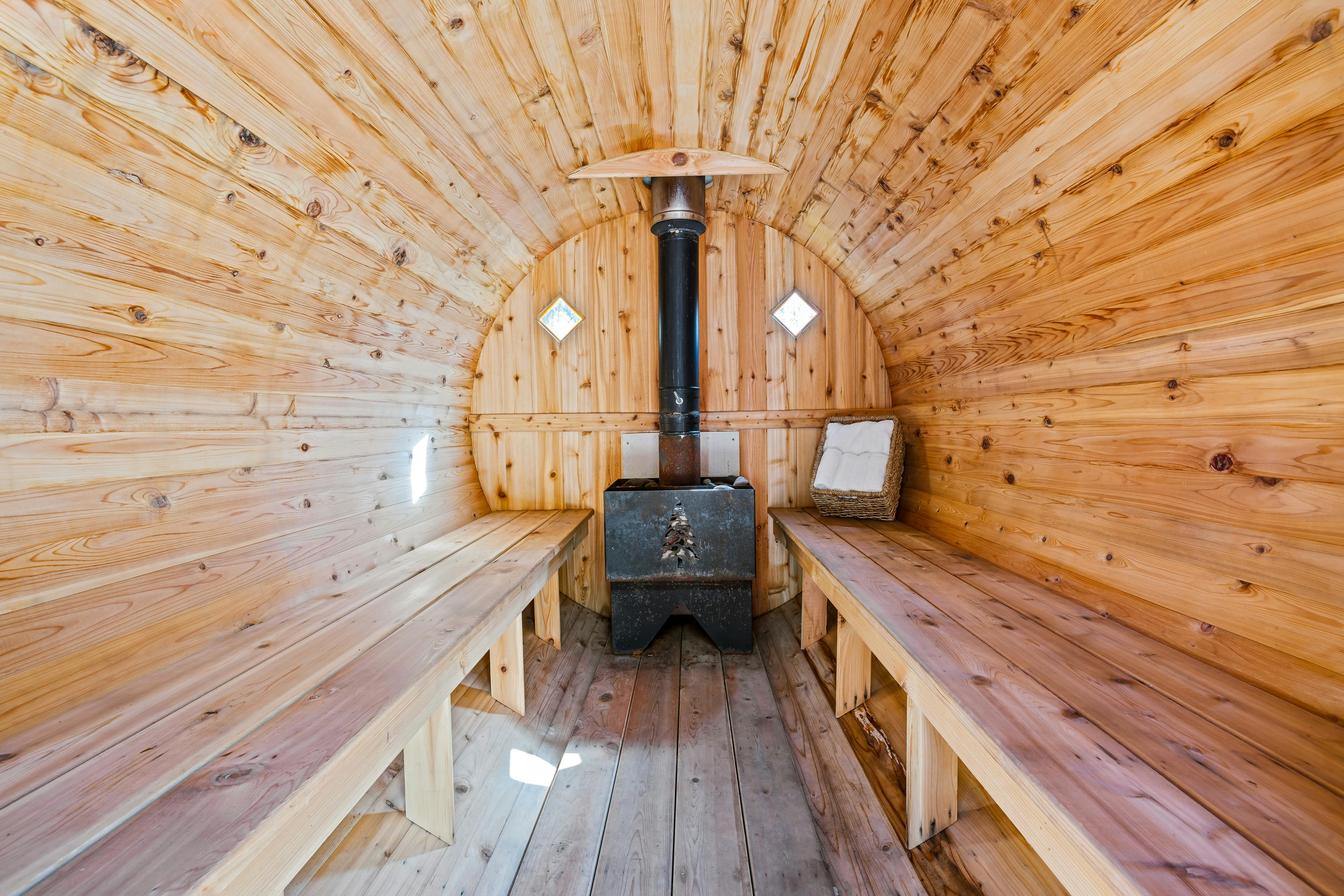 Simply Sauna ChatGPT ad — Simply Sauna · Mobile Sauna Rental NJ