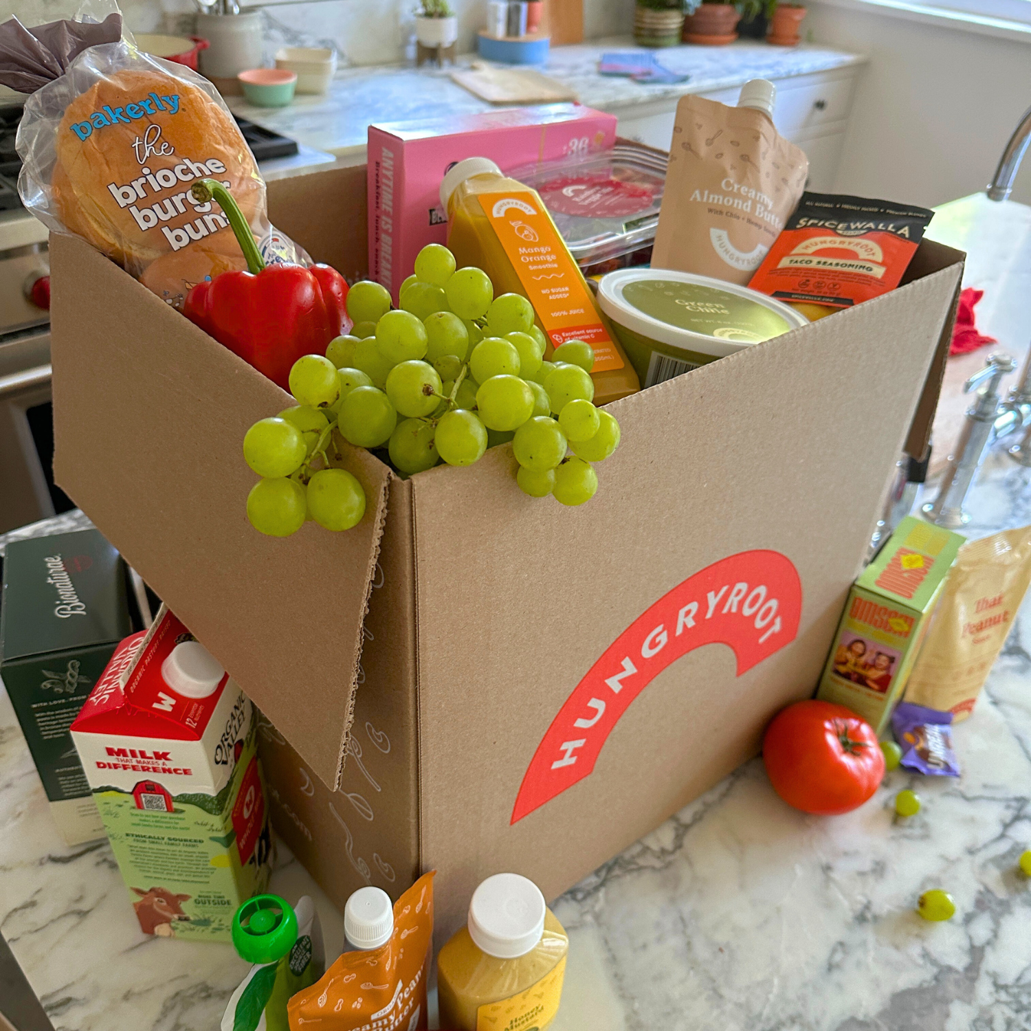 Hungryroot ChatGPT ad — Your Grocery Box