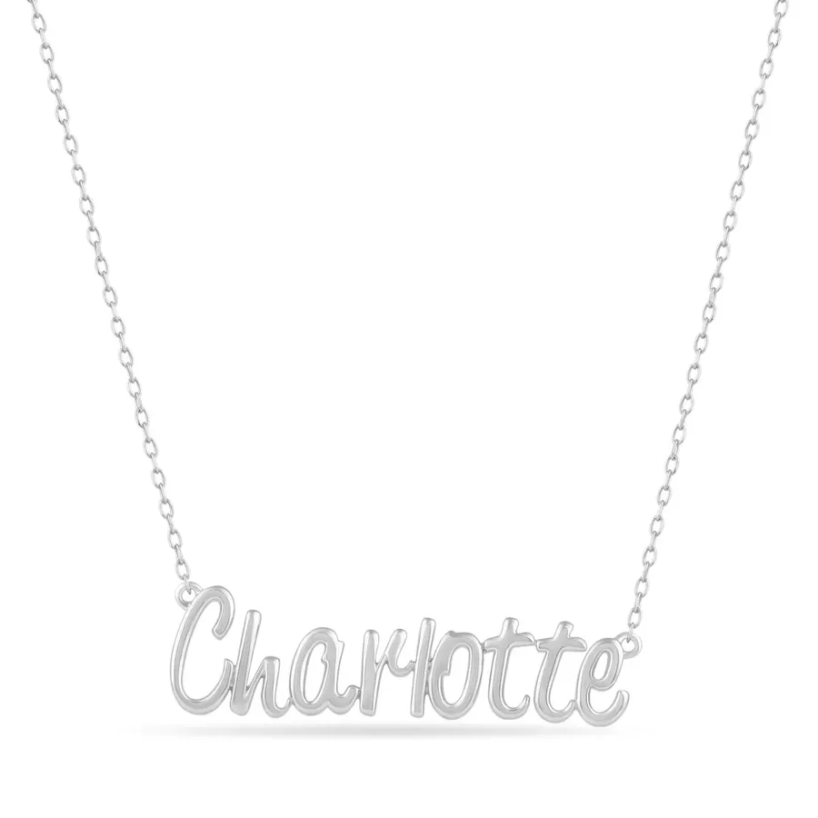 With Clarity ChatGPT ad — Personalized Name Necklace in Gold - 14KT White...