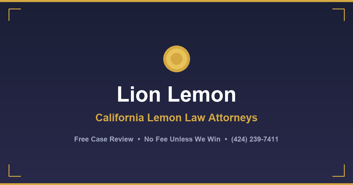 Lion Legal, P.C. ChatGPT ad — California Lemon Law Experts