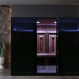Sun Home Saunas ChatGPT ad — Two therapies, room for four