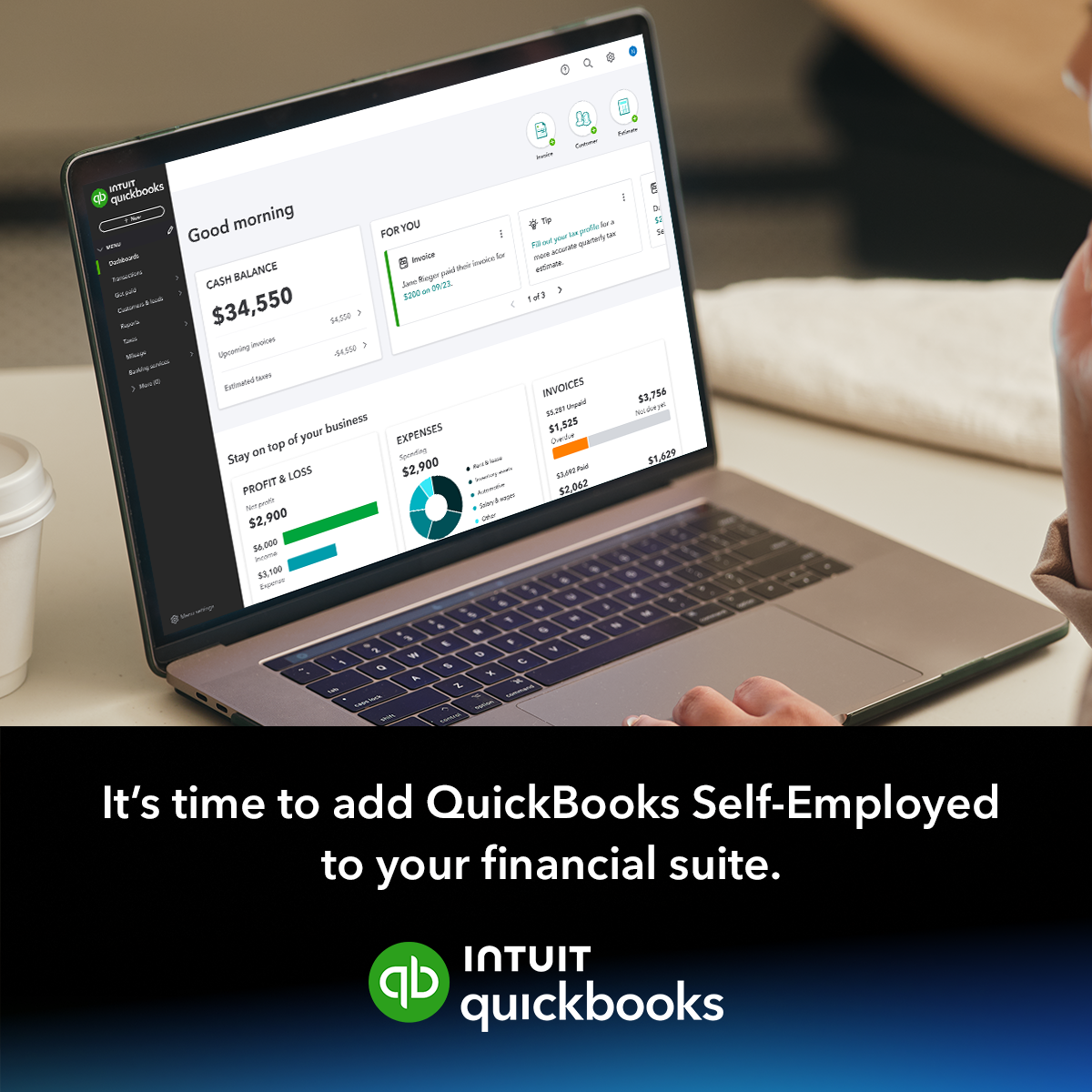 Intuit Quickbooks ChatGPT ad — Mileage and Expense Tracking