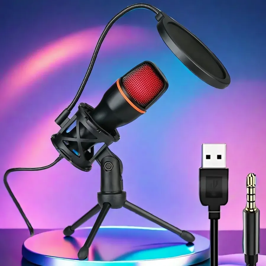 AliExpress ChatGPT ad — Pro Condenser Mic Kit RGB