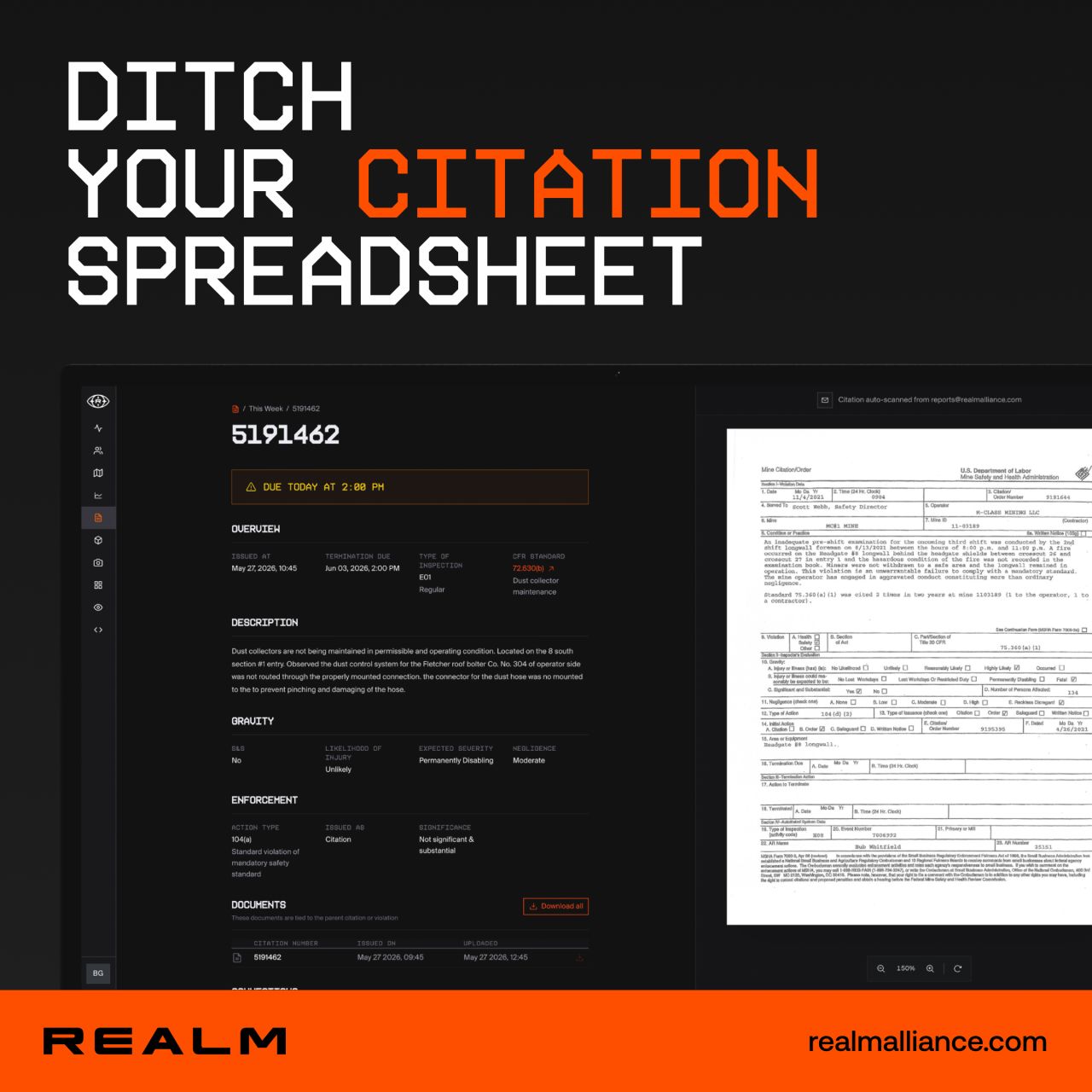 Realm Alliance Inc. ChatGPT ad — Spot MSHA Enforcement Trends Before They Repeat