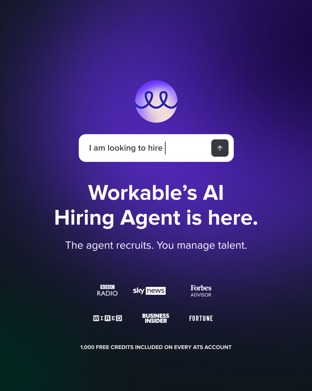 Workable ChatGPT ad — Newly released Workable AI Hiring Agent