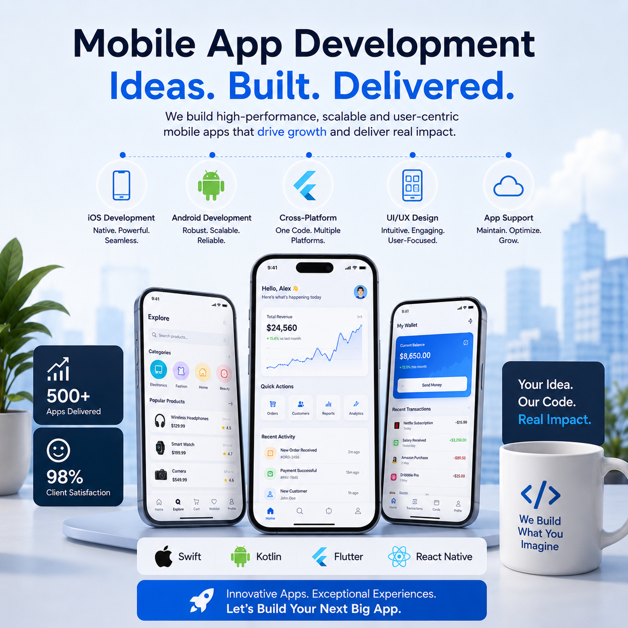 Dotsquares LLC ChatGPT ad — Mobile App Development Company | App Developer in Business Consulting
